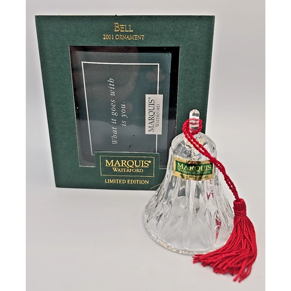 VTG Marquis Waterford Bell Christmas Ornament 2001 Limited Edition U97 - Picture 1 of 9